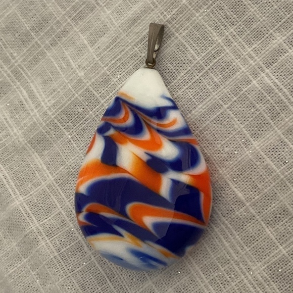 Hand Blown Colorful Glass Pendant - Picture 6 of 10
